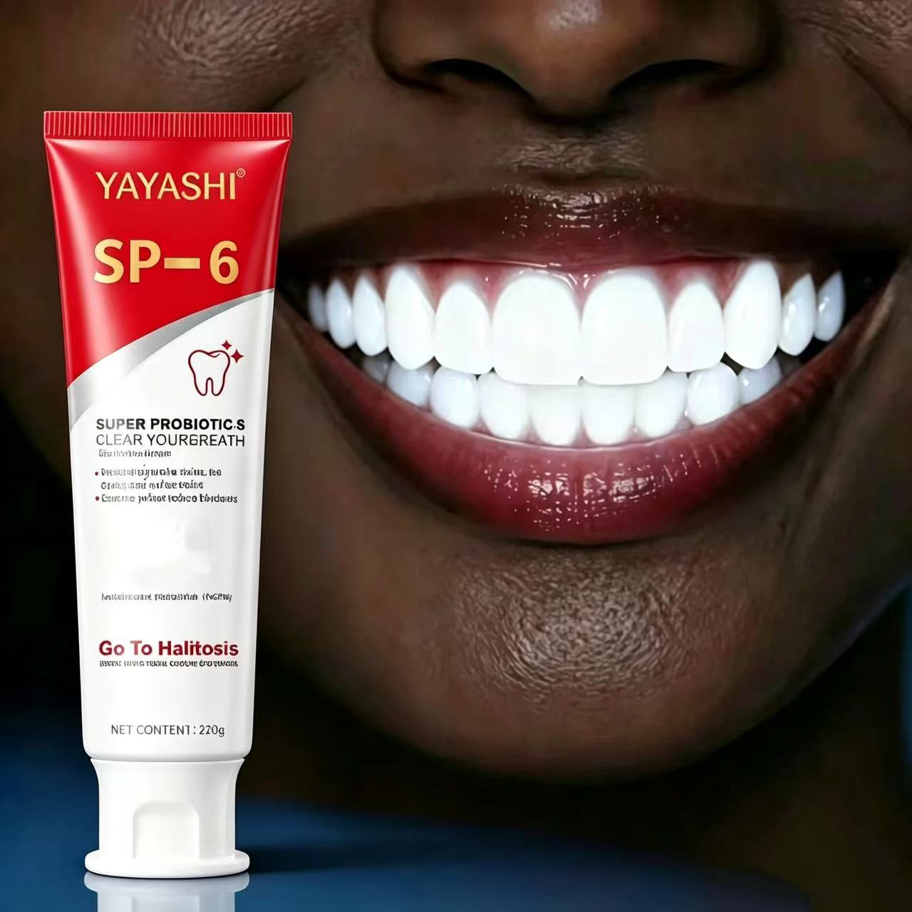 Teeth Whitening Cream - Pasta de Dente Probiótica Sp-6 Clareadora