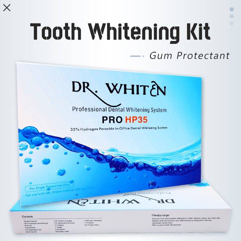 Teeth Whitening Bleaching Kit - Kit profissional de clareamento dental, gel