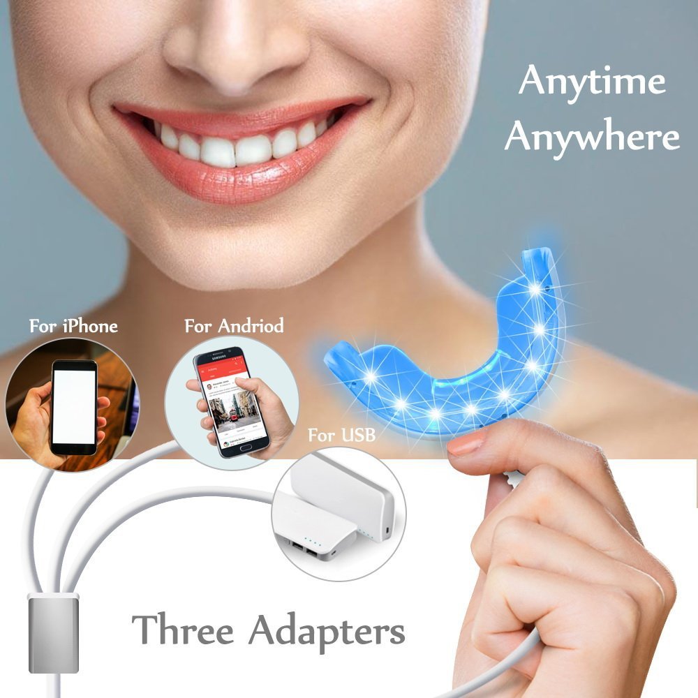3 em 1 luzes de clareamento do - Led Mouth Tray avaliação e preço
