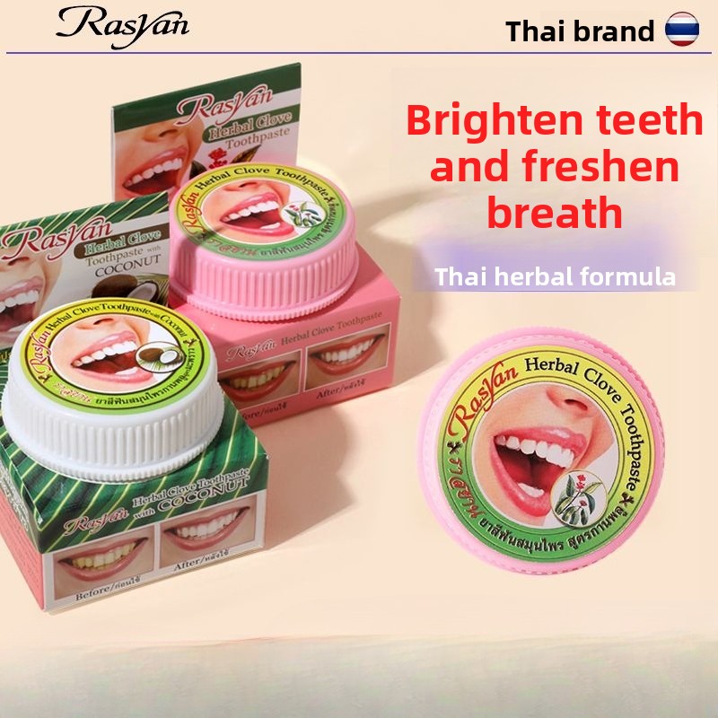 Pó Dental Herbal Rasyan Thai C - Teeth Whitening Ingredients avaliação e preço