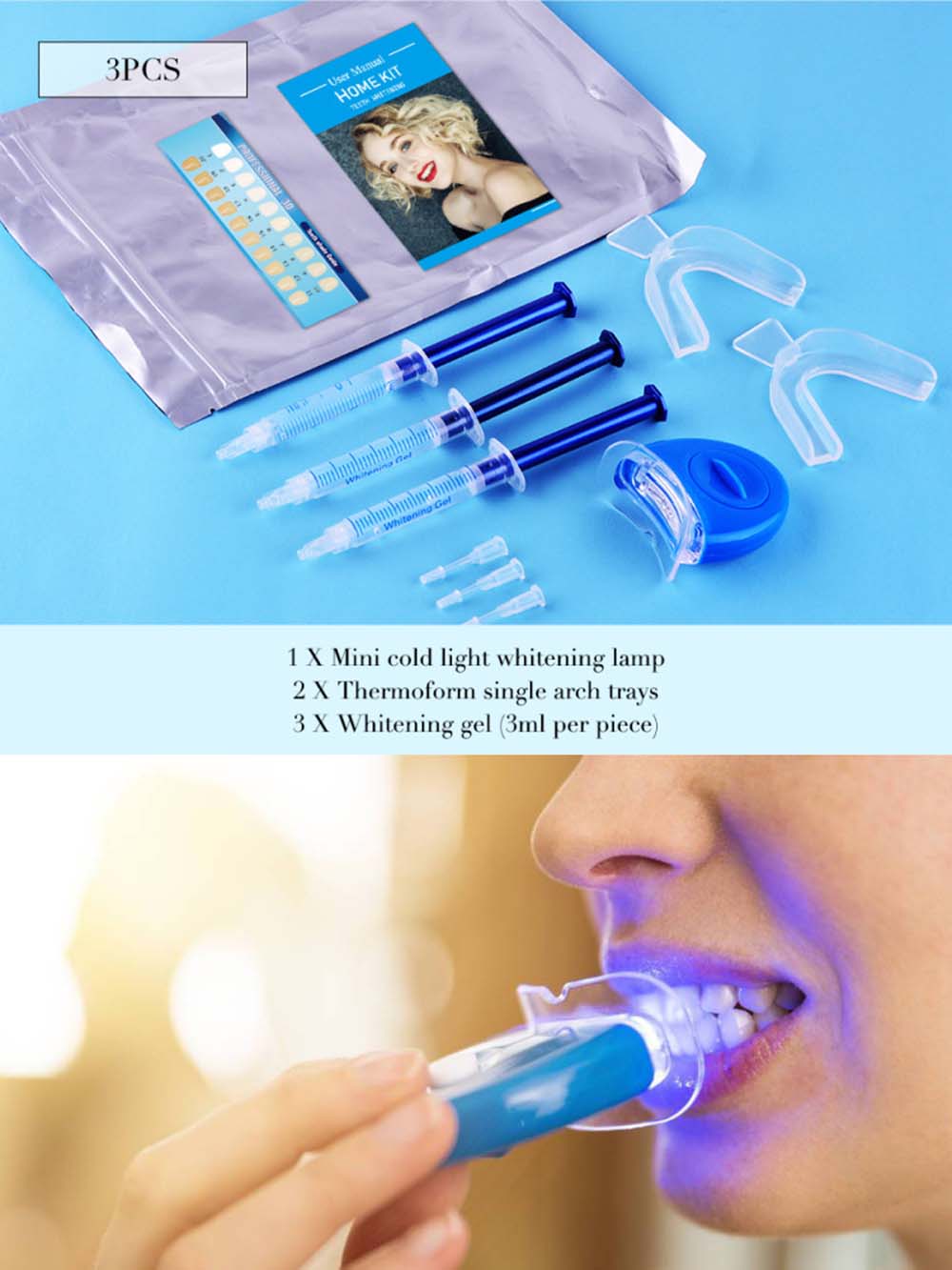 Kit de gel para clareamento de - Teeth Whitening Bleaching Kit avaliação e preço