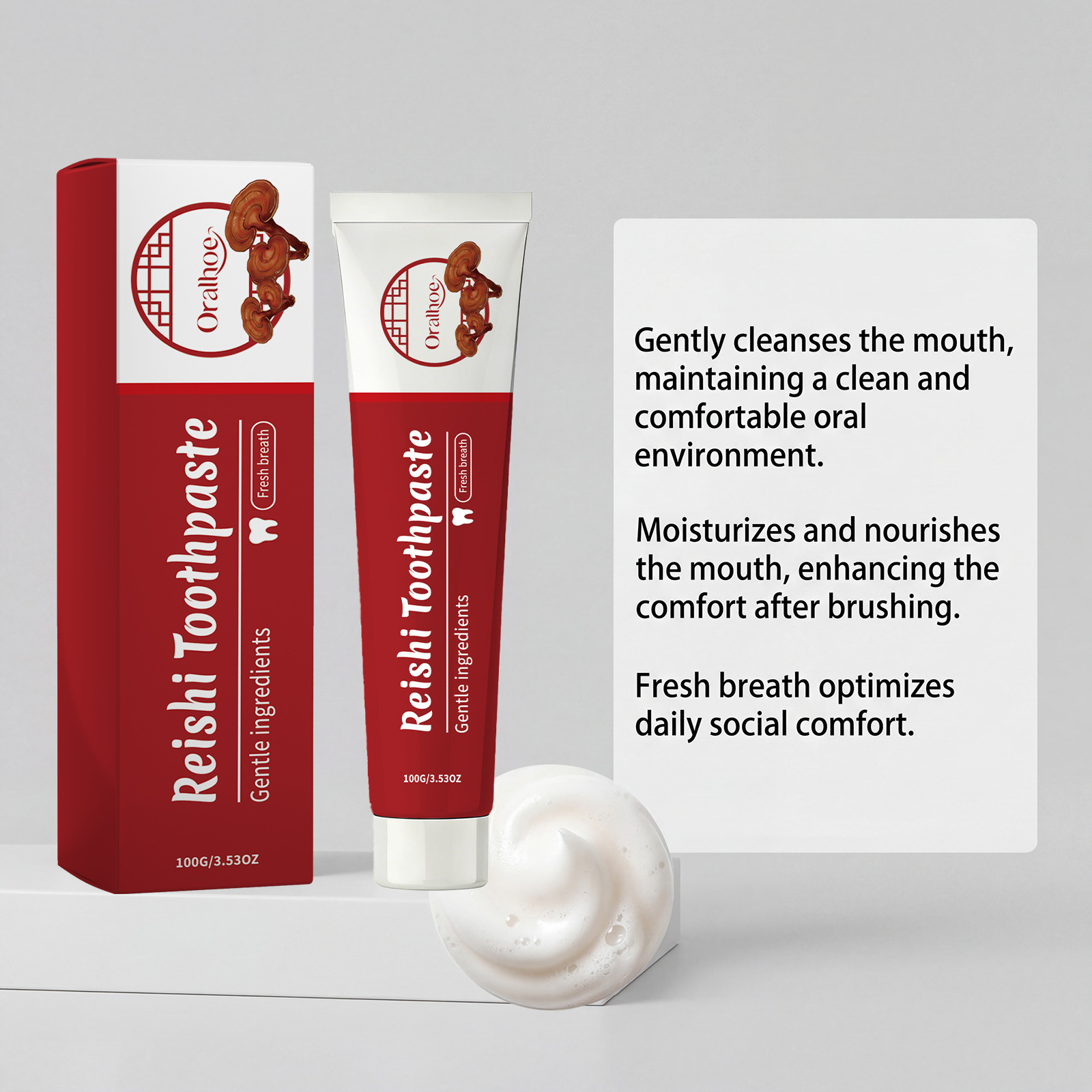 Pasta de Dente Herbal Lingzhi  - Teeth Whitening Natural avaliação e preço