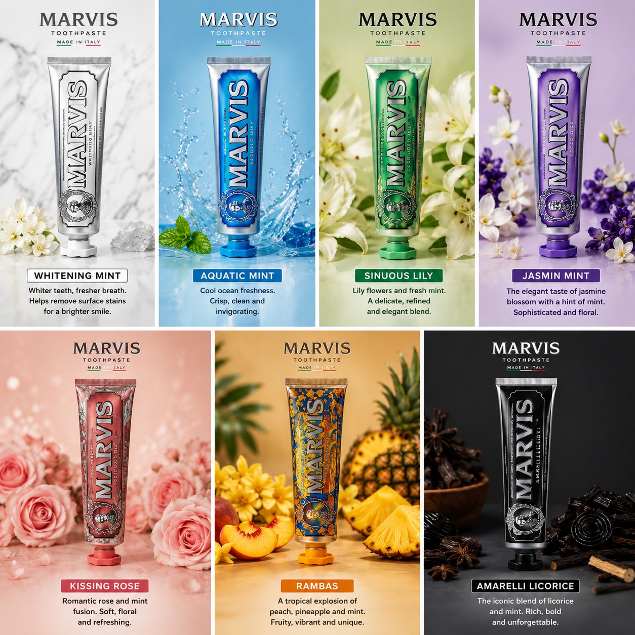 Pasta de Dente Marvis Mint Cui - Teeth Whitening Cream avaliação e preço