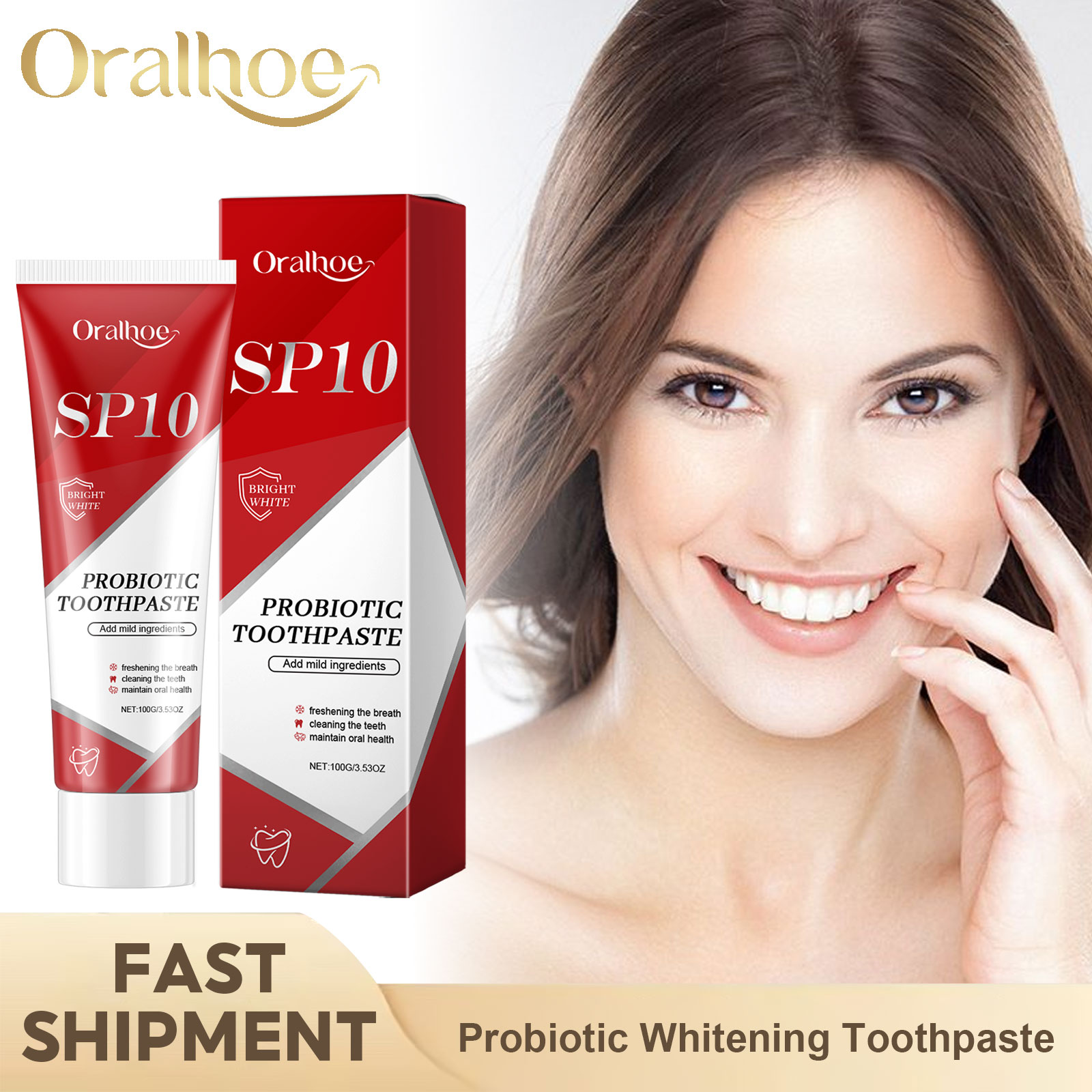 Probiótico jasmim clarear crem - Teeth Whitening Natural avaliação e preço